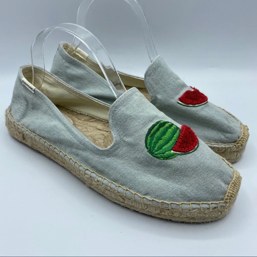 Soludos Sz 7 Watermelon Espadrilles Slip‎ On